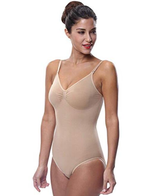 Franato Women's Shapewear Waist Shaper Leotard Tummy Slimmer Bodysuits