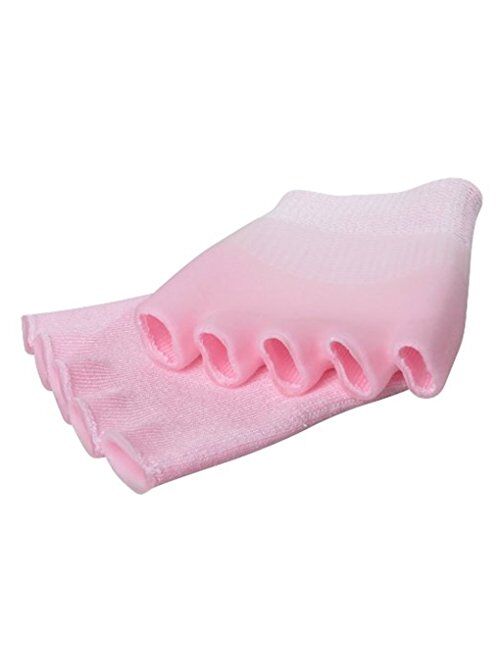 Gel-Lined Toe Socks Straightener Stretcher Separators Spacer help Cracked Skin