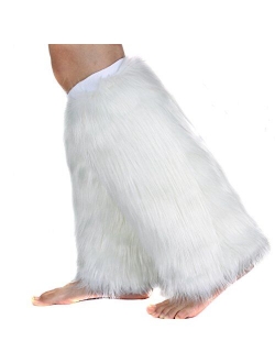 ECOSCO One Pair Women WARM SOFT COZY FUZZY Faux Fur Leg Warmer Boot Cuff Cover