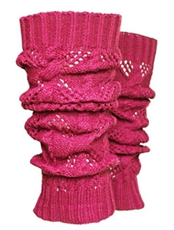 KMystic Solid Winter Cable Knit Leg Warmers