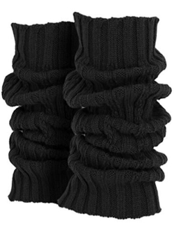 KMystic Solid Winter Cable Knit Leg Warmers