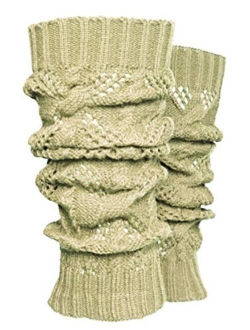 KMystic Solid Winter Cable Knit Leg Warmers