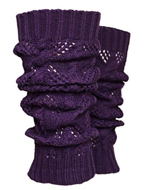 KMystic Solid Winter Cable Knit Leg Warmers