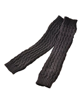 Senchanting Lady Winter Warm Leg Warmer Cable Knitted Crochet Long Socks Legging