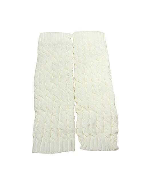 Senchanting Lady Winter Warm Leg Warmer Cable Knitted Crochet Long Socks Legging