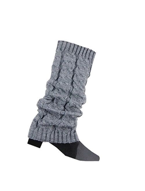 Senchanting Lady Winter Warm Leg Warmer Cable Knitted Crochet Long Socks Legging