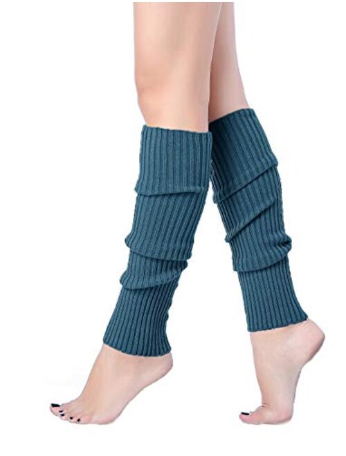 v28 Women Juniors Neon Ribbed Leg Warmers for 80s Eighty's Party Sports Yoga