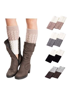 Bestjybt Womens Short Boots Socks Crochet Knitted Boot Cuffs Toppers Leg Warmers Socks