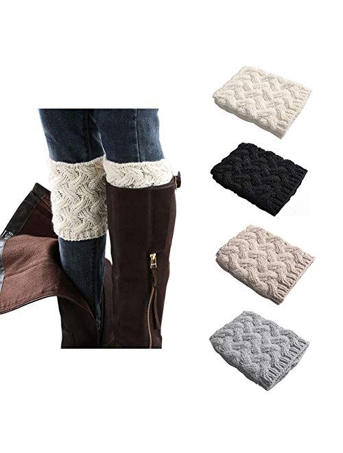 Bestjybt Womens Short Boots Socks Crochet Knitted Boot Cuffs Toppers Leg Warmers Socks