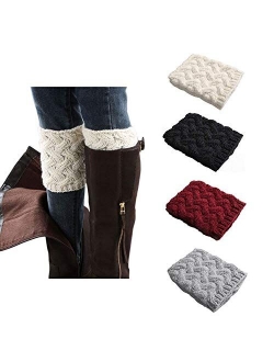 Kaariss Women Winter Warm Crochet Knitted Boot Cuff Sock Short Leg Warmers