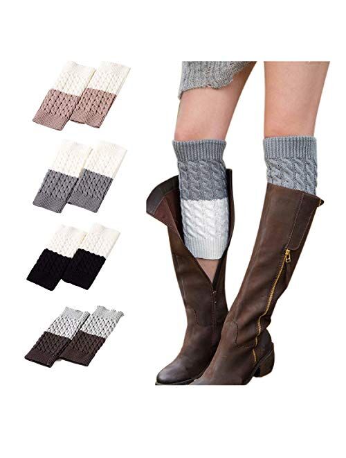 Kaariss Women Winter Warm Crochet Knitted Boot Cuff Sock Short Leg Warmers