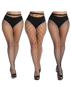 Anlaey Fishnet Tights Black White fishnets Stockings Pantyhose for Women Girls