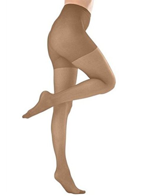 Butterfly Hosiery Women's Plus Size Queen Mild Compression Microfiber Pantyhose