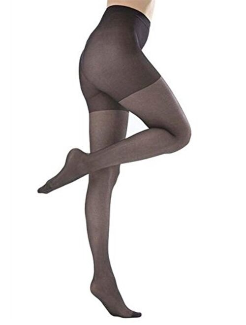 Butterfly Hosiery Women's Plus Size Queen Mild Compression Microfiber Pantyhose