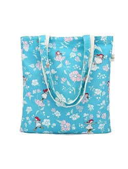 Women's Canvas Tote Shoulder Bag Stylish Shopping Casual Bag Foldaway Travel Bag