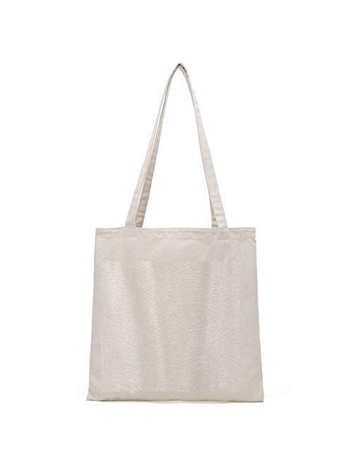 Women's Canvas Tote Shoulder Bag Stylish Shopping Casual Bag Foldaway Travel Bag