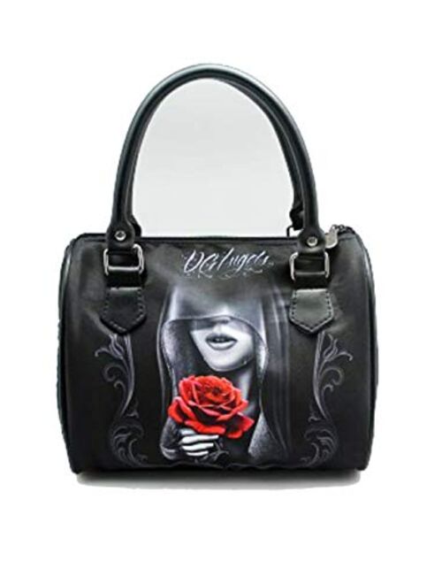 DGA Angels Day of the Dead Rockabilly Red Rose Bonita/Glamorous Handbag/Purse