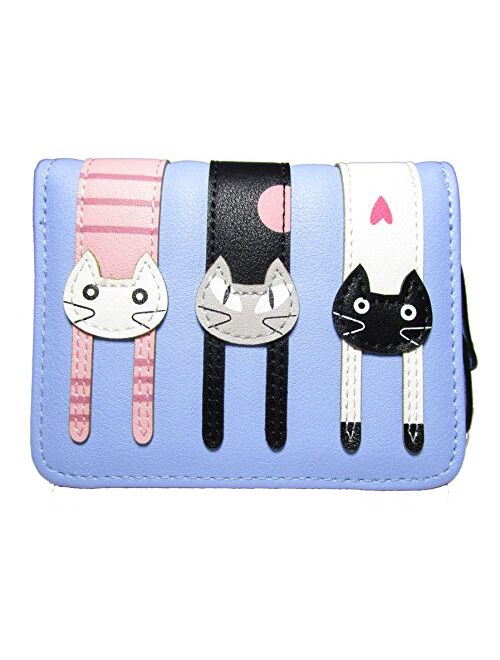 Nawoshow Women Cute Cat Wallet Coin Purse Bifold Wallet Clutch Bag