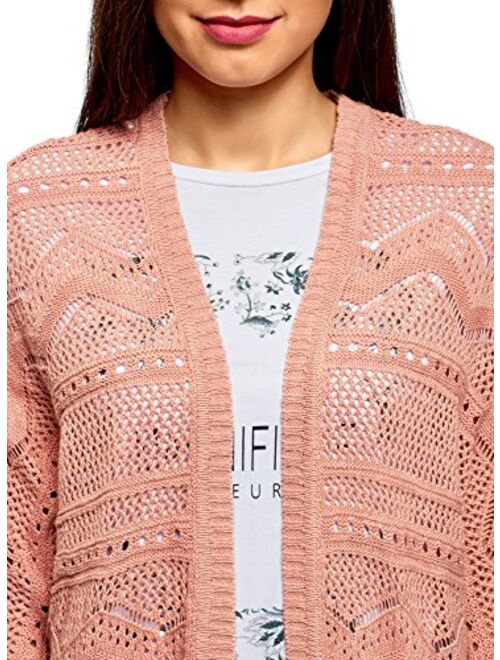 oodji Ultra Women's No Closure Crocheted Cardigan