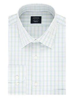 Arrow Men's Dress Shirt Regular Fit Stretch Check