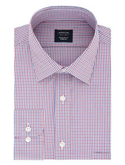 Arrow Men's Dress Shirt Regular Fit Stretch Check