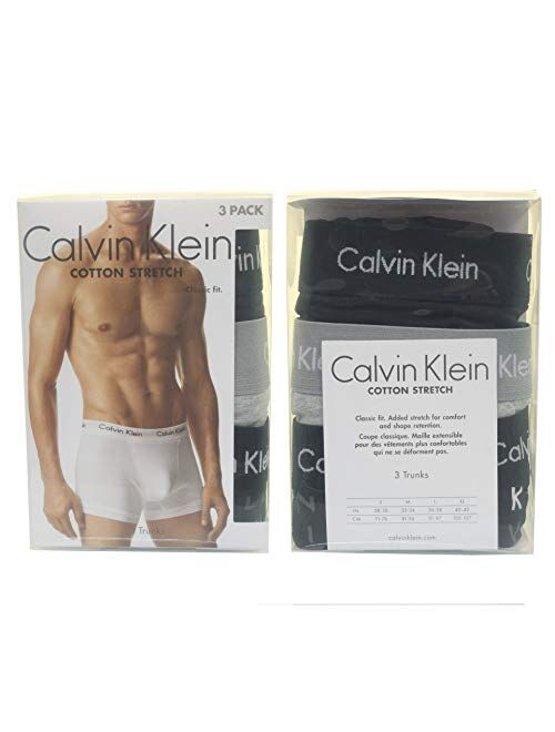 Calvin Klein Men's 3 Pack Trunks, Multicoloured