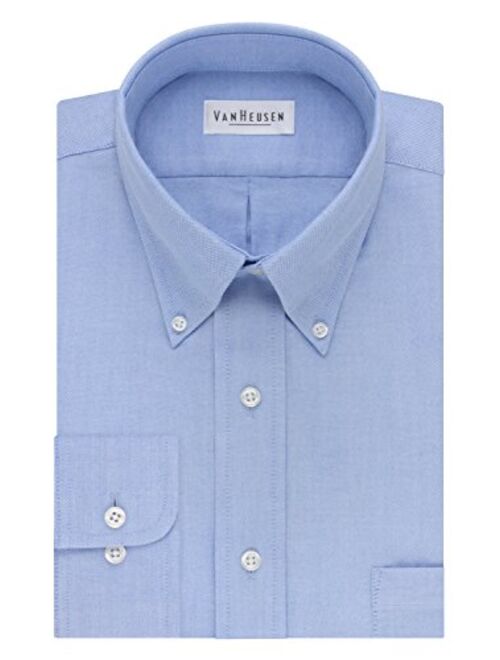 Van Heusen Men's Solid Regular Fit Oxford Long Sleeve Dress Shirt