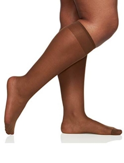 Berkshire Women's Plus-Size Queen All Day Knee High Pantyhose with Toe