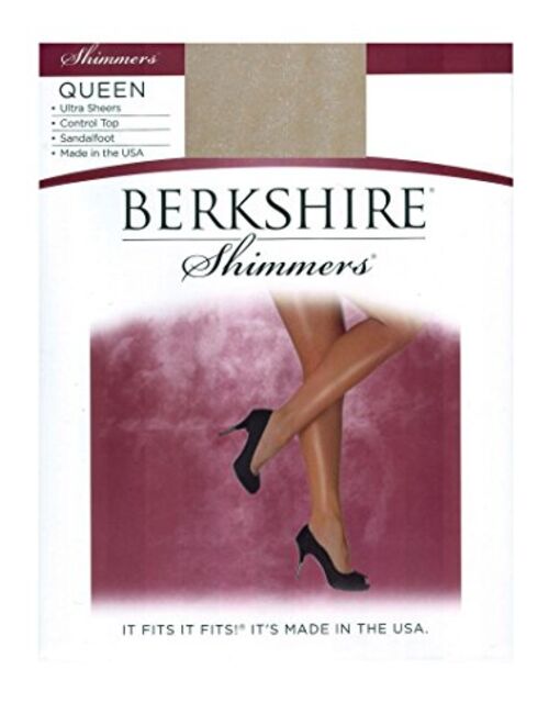 Berkshire Women's Plus-Size Queen Shimmers Ultra Sheer Control Top Pantyhose 4412