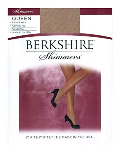 Berkshire Women's Plus-Size Queen Shimmers Ultra Sheer Control Top Pantyhose 4412