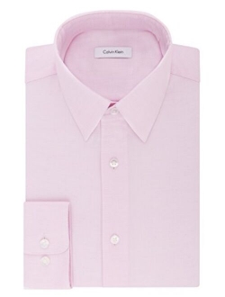 Men's Regular Fit Stretch Solid Non Iron Dress Shirt