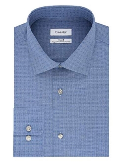 Men's Regular Fit Stretch Solid Non Iron Dress Shirt