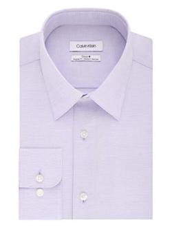 Men's Regular Fit Stretch Solid Non Iron Dress Shirt