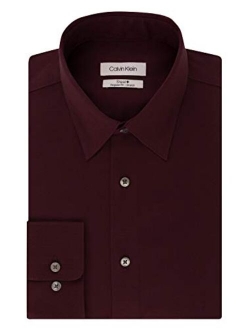 Men's Regular Fit Stretch Solid Non Iron Dress Shirt