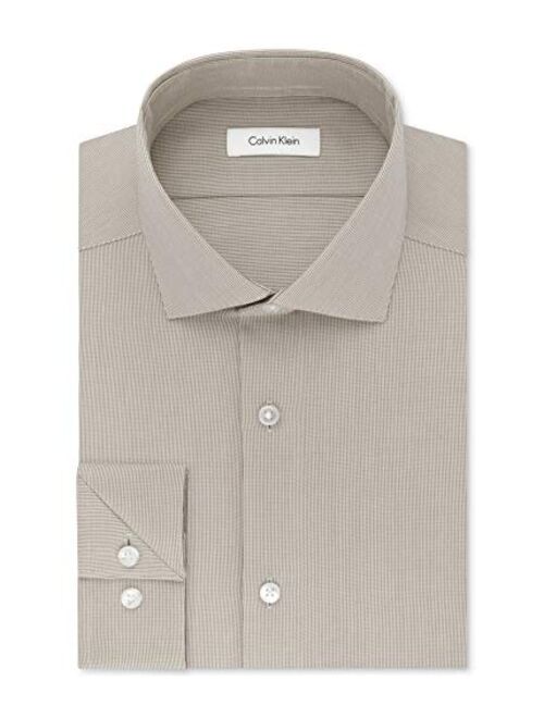 Calvin Klein Men's Regular Fit Stretch Solid Non Iron Dress Shirt