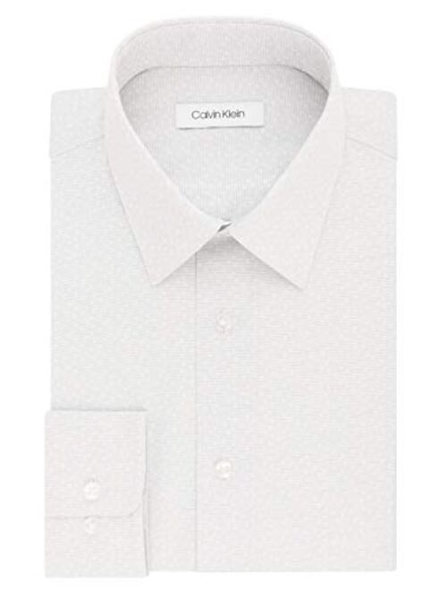 Calvin Klein Men's Regular Fit Stretch Solid Non Iron Dress Shirt