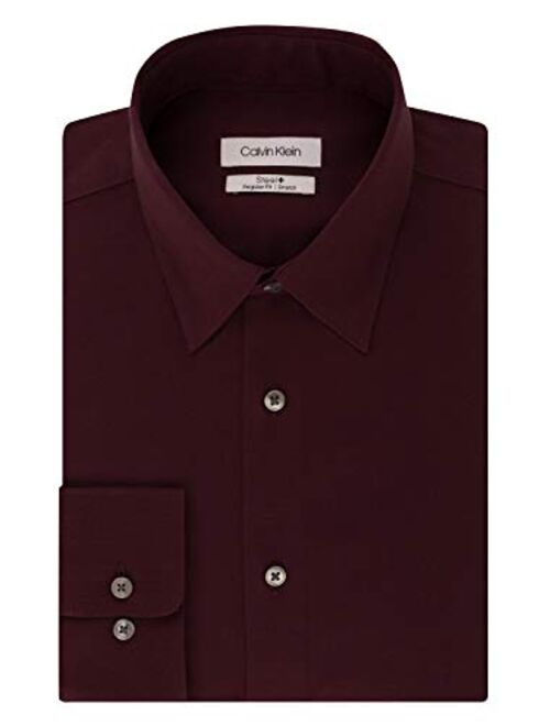 Calvin Klein Men's Regular Fit Stretch Solid Non Iron Dress Shirt