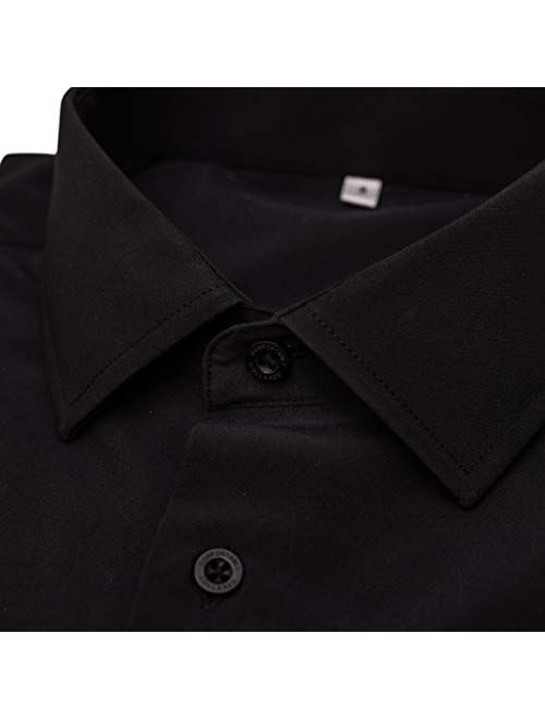 CC Performance Stretch Slim Fit Dress Shirts for Men | Wrinkle Resistant Long Sleeve Button Up Mens Dress Shirts