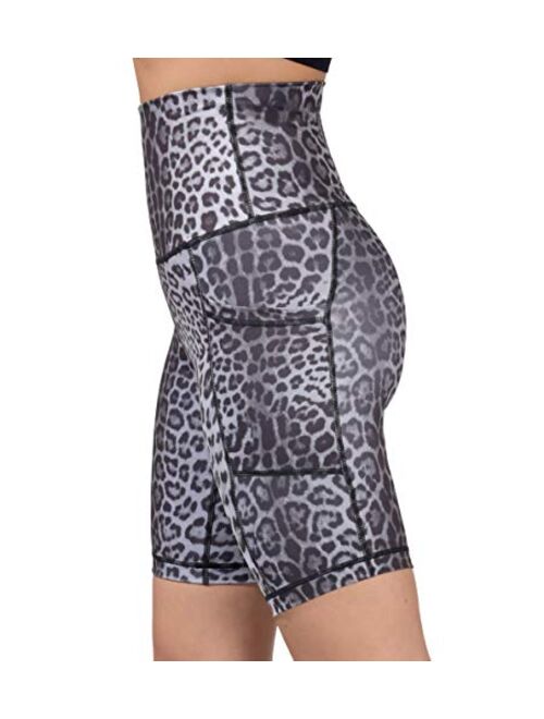 Yogalicious High Waist Squat Proof 9" Biker Shorts with Side Pockets for Women