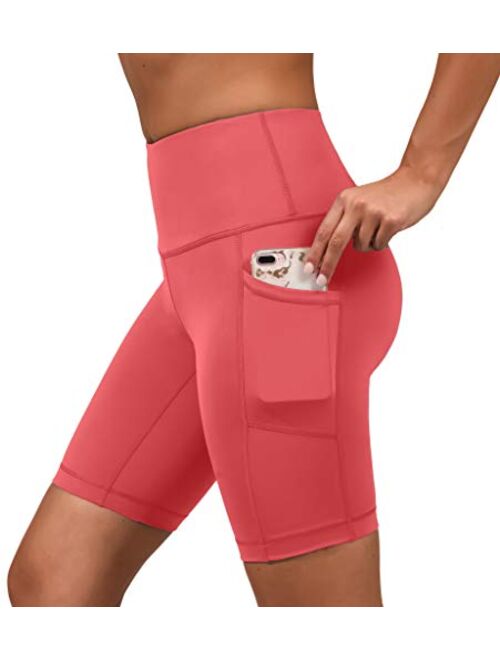 Yogalicious High Waist Squat Proof 9" Biker Shorts with Side Pockets for Women