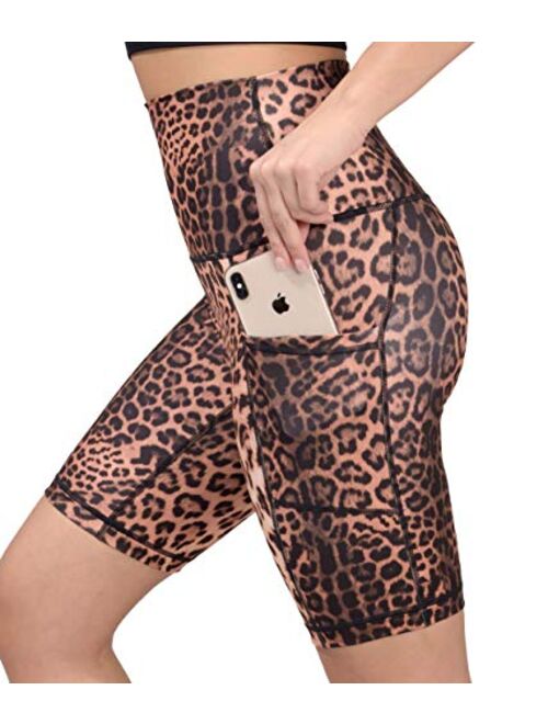 Yogalicious High Waist Squat Proof 9" Biker Shorts with Side Pockets for Women