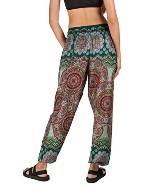 Joob Joob Women's Comfy Bohemian Tapered Elephant Harem Loose Yoga Travel Pajama Lounge Pants