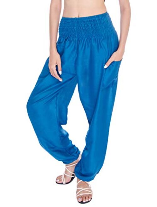 Joob Joob Women's Comfy Bohemian Tapered Elephant Harem Loose Yoga Travel Pajama Lounge Pants