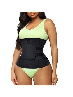 TrainingGirl Women Waist Trainer Cincher Belt Tummy Control Sweat Girdle Workout Slim Belly Band for Weight Loss