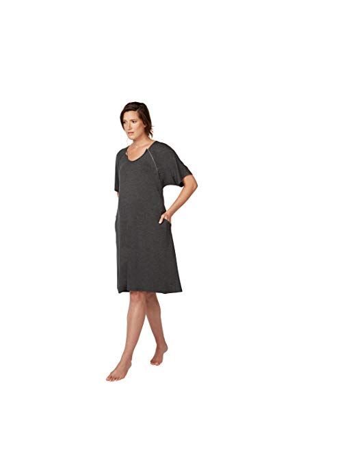 Frida Mom Delivery and Nursing Gown | Easy-Snap, Tagless, Skin-to-Skin Access for Nursing and Full Coverage in The Back