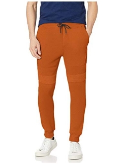 Men's Basic Jogger Fleece Pants (Moto and Zipper Details)