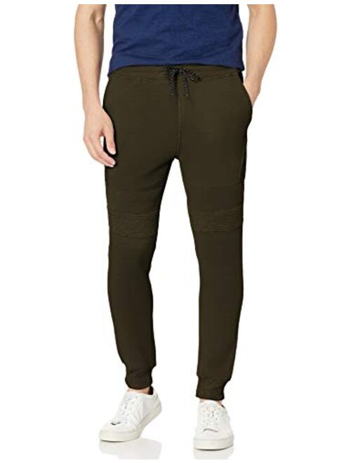 Southpole Men's Basic Jogger Fleece Pants (Moto and Zipper Details)