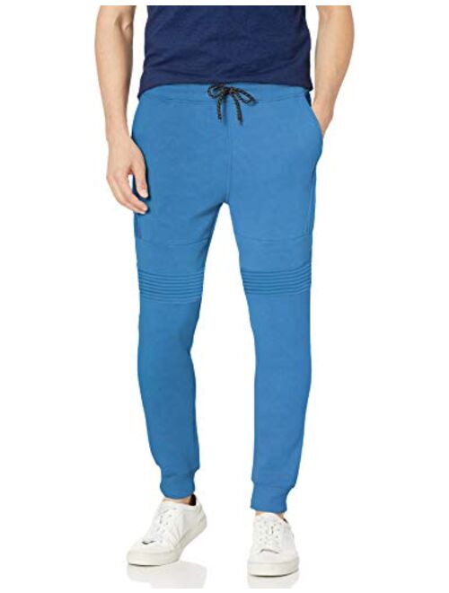 Southpole Men's Basic Jogger Fleece Pants (Moto and Zipper Details)