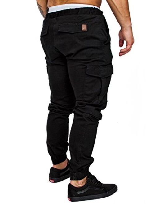 Buy Yidarton Men's Cargo Pants Slim Fit Casual Jogger Pant Chino ...