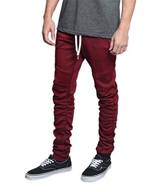 G-Style USA Men's Side Stripe Ankle Zip Drawstring Premium Trackpants